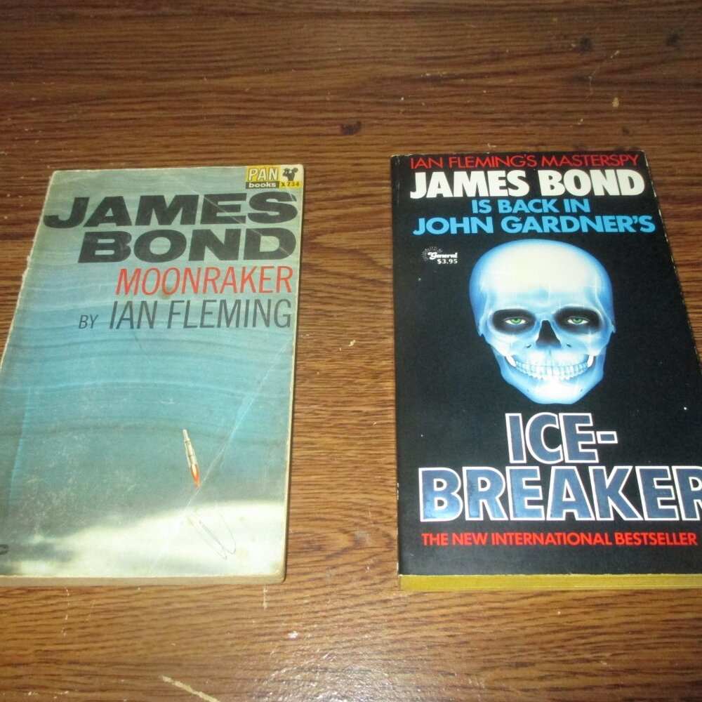 James Bond 007 Vintage Paperback Books lot Moonraker Ice-Breaker